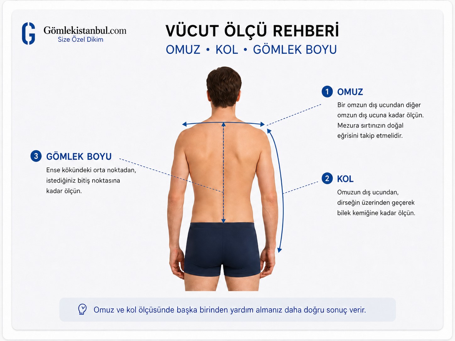 Omuz kol ve gömlek boyu ölçüsü nasıl alınır